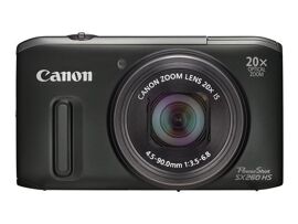 Canon PowerShot SX260 HS - Appareil photo numérique - compact - 12.1 MP - 1080p - 20x zoom optique - noir