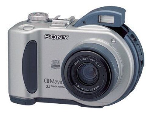 Appareil photo CompactCD200 - Appareil photo numérique - compact - 2.1 MP - 3x zoom optique - Carl Zeiss - CD-R (8 cm), CD-RW (8 cm) - argent