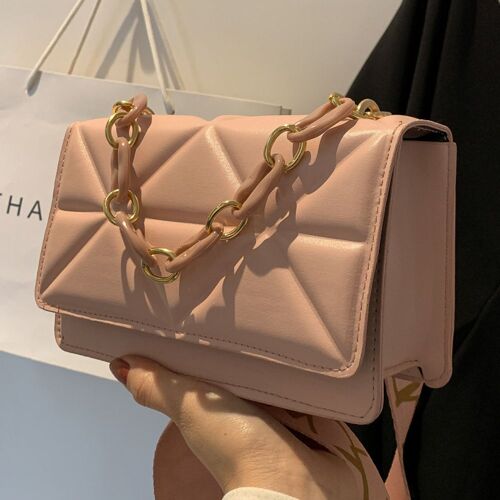 JOCrossbody-Sac à rabat à large sangle pour femme, fourre-tout en relief, décontracté, portable, simple, solide, document, week-end, vacances, mode