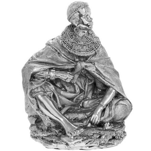 Statuette The Leonardo Collection Silver Art Masai People Sculpture Ornament - Décoration intérieure, Art Afrique - H 31 cm X L 24 cm X profondeur 20 cm