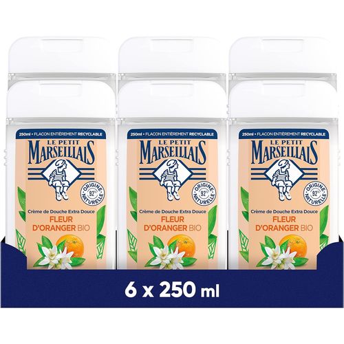 Le Petit Marseillais Gel Douche 6x 250ml Fleur D'oranger Bio Extra Doux Naturel 