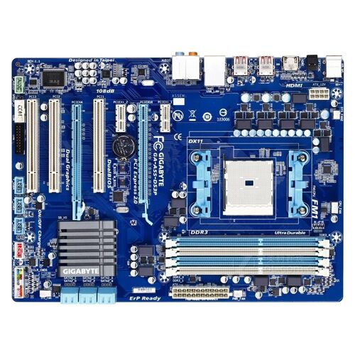 Carte mère GIGABYTE GA-A55-DS3P(rev.1.0) AMD A75 Socket FM1 DDR3 64GB ATX