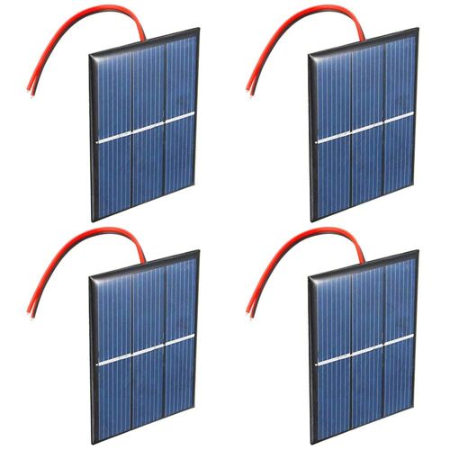 Ensemble de 4 pièces 1.5V 0.65W 60X80mm Micro Mini Panneau Solaire Cellules pour l'énergie de l'énergie Solaire, Accueil Bricolage, Projets Scientifiques - Jouets - Chargeur de Batterie