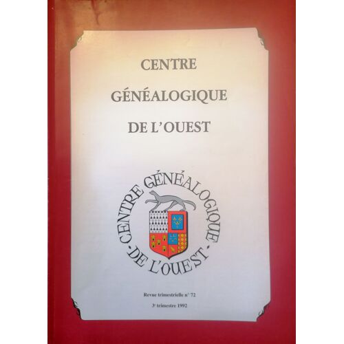 Centre Généalogique De L'ouest N° 72