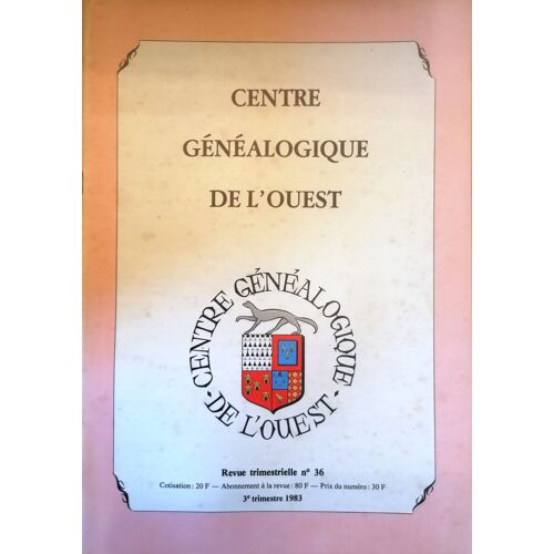 Centre Généalogique De L'ouest N° 36