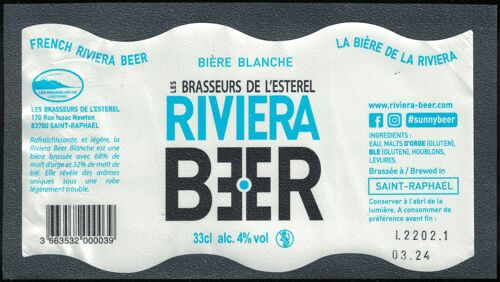 France Etiquette Bière Beer Label Les Brasseurs De L'esterel Riviera