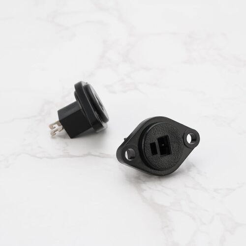 Lot de 8 prises d'installation de haut-parleurs DIN 2 broches DIN pour haut-parleur panneau panneau femelle avec connexion à souder pour câble Hi-Fi vintage