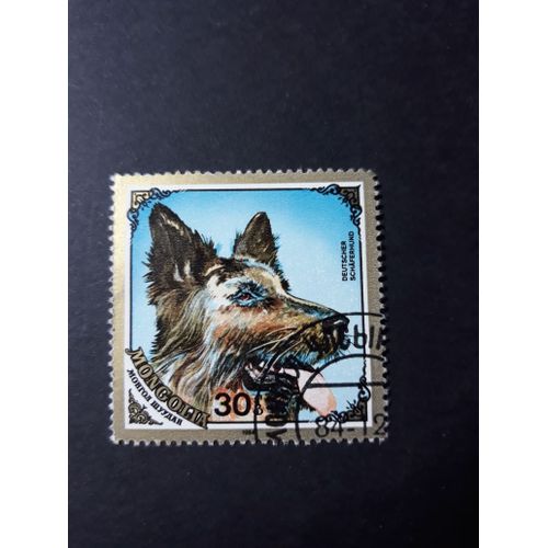 Timbre Chien Dog Mongolie Tp8