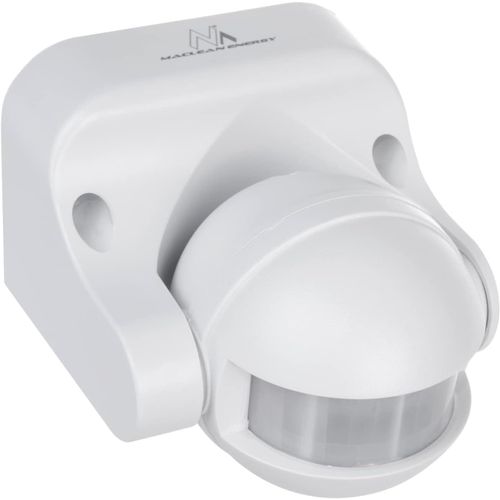 Détecteur de mouvement PIR, infrarouge, IP44, blanc, portée 12m, charge max. 800/1200W, MCE358 W
