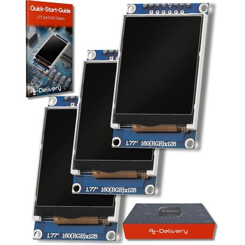 3 x 1,77 Pouces Écran ST7735 TFT 128x160 Pixels Compatible avec Arduino et Raspberry Pi incluant Un Ebook!