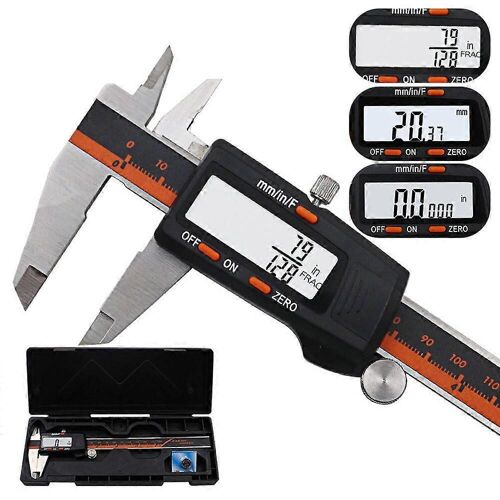 Pied à coulisse numérique DANIU 150 mm en acier inoxydable avec écran LCD, haute précision, 6 pouces, fraction/mm/pouce