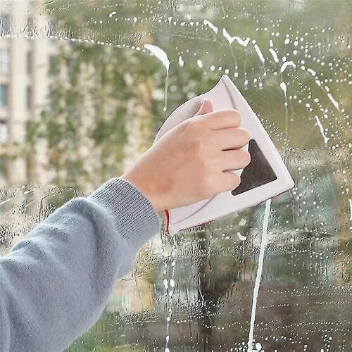 Nettoyeur de vitres magnétique double face pour un nettoyage sûr et efficace des fenêtres à double vitrage (3 à 8 mm d'épaisseur)