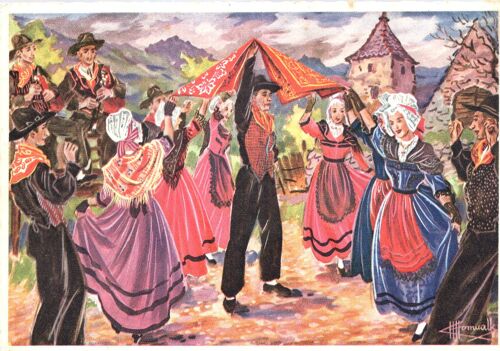 Carte Postale D' Aurillac (Cantal) Danse Des Foulards, Groupe Folklorique D' Aurillac (Réf.13)