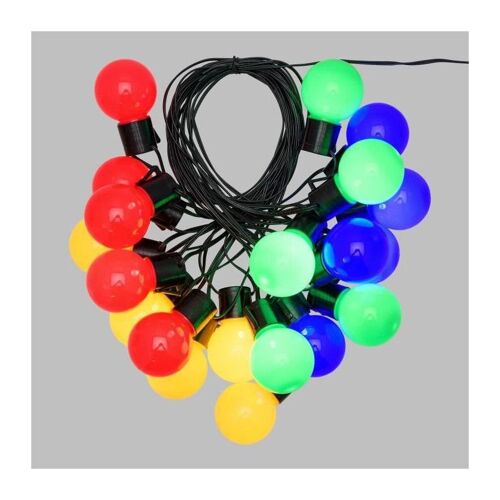 Lotti Guirlande Lumineuse Dexterieure - 20 Ampoules G50 Led - O50 X H60 Mm - Multicolore - 10 Metres