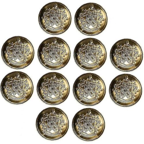 Lot De Boutons De Blazer En Laiton 25 Mm, Boutons Vintage Dorés 3d Pour Blazers, Costumes, Vestons, Uniformes Et Vestes (12 Pièces Dorées)