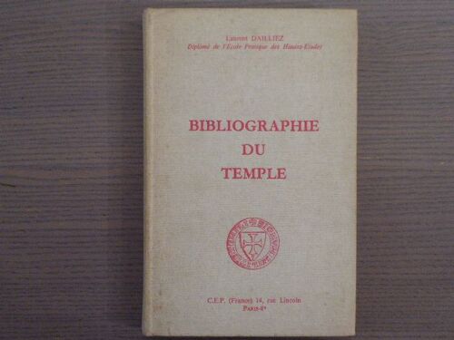 Bibliographie Du Temple.