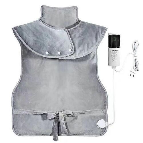 Coussin Chauffant Électrique Compatible Avec Le Dos, Le Cou Et Les Épaules, Chauffage Rapide Avec Sangle De Taille, 3 Niveaux De Chaleur, Minuterie D'arrêt Automatique