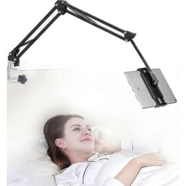 Support de tablette réglable pour lit - Pliable avec rotation à 360 degrés pour iPhone, iPad, téléphone portable, tablette, Kindle Fire