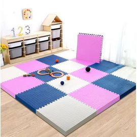 Vente En Gros De Tapis D'exercice En Mousse À Emboîtement Couleurs Unies Épais Doux Enfants Puzzle Sol En Mousse Tapis De Gymnase