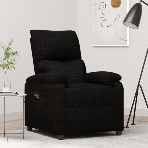 vidaXL Fauteuil inclinable électrique Noir Tissu