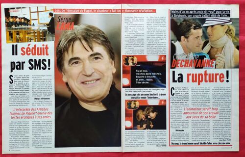France Dimanche 3082- Serge Lama, Christophe Dechavane - Coupure De Presse, Clipping De 2005
