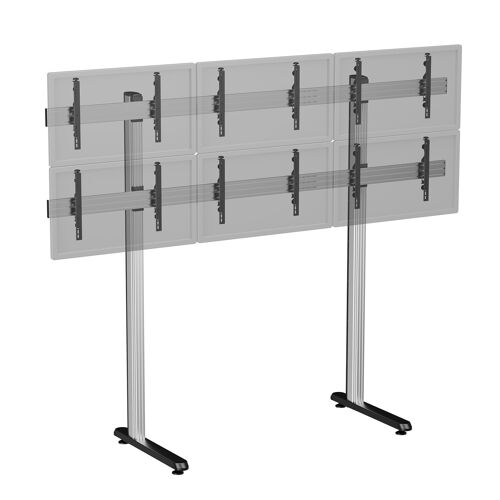 Support sur pieds pour 6 écrans TV 50''-55'' - Hauteur 240 cm - A poser