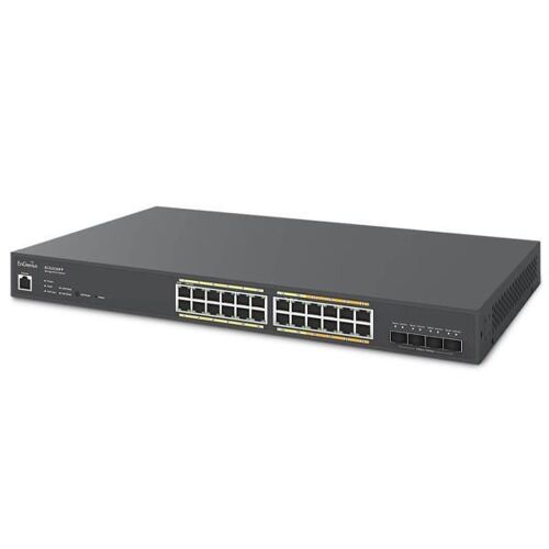 EnGenius ECS2510FP commutateur réseau Géré L2+ 2.5G Ethernet (100/1000/2500) Connexion Ethernet, supportant l'alimentation via ce port (PoE) Noir
