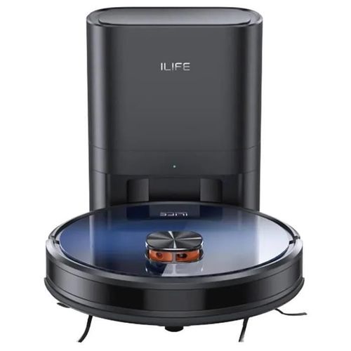 ILIFE T10s Aspirateur Robot , aspirateur et vadrouille 2 en 1, station de vidange automatique, aspiration 3000 Pa, sac à poussière 2