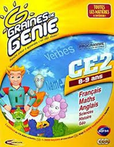 G Graines De Genie Ce2 8-9 Ans - Français, Maths, Anglais, Sciences, Histoire, Géo - 3 Cd Rom - Mindscape 2002