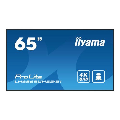 iiyama ProLite LH6565UHSB-B1 - 65" écran LCD rétro-éclairé par LED - signalisation numérique - Android - 4K UHD (2160p) 3840 x 2160 - noir