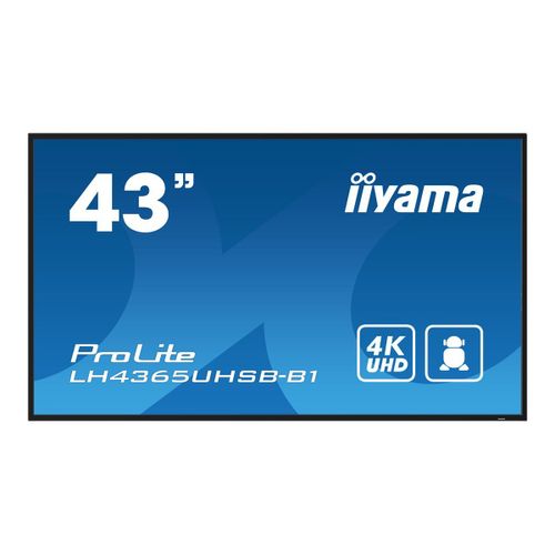 iiyama ProLite LH4365UHSB-B1 - 43" écran LCD rétro-éclairé par LED - signalisation numérique - Android - 4K UHD (2160p) 3840 x 2160 - noir