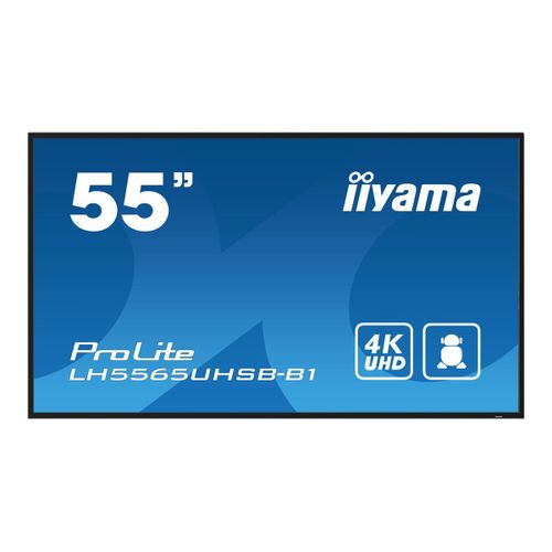 iiyama ProLite LH5565UHSB-B1 - 55" écran LCD rétro-éclairé par LED - signalisation numérique - Android - 4K UHD (2160p) 3840 x 2160 - noir