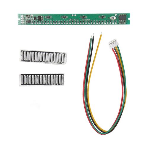 Indicateur de niveau de musique 32 bits DIY 8 effets réglable Affichage à LED Indicateur de niveau sonore avec câble plat 4PIN
