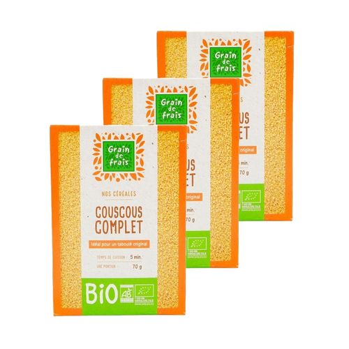 Lot 3x Couscous Complet Bio - Paquet 500g