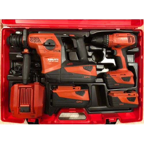 KIT HILTI PERFORATEUR/BURINEUR TE30-A36 + VISSEUSE SF6A22 RECONDITIONNÉS  