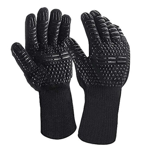 Oven Gloves 932°F Heat Resistant Gloves, Cut-Resistant Grill Gloves, Non-Slip Silicone BBQ Gloves, Kitchen Safe Cooking Gloves