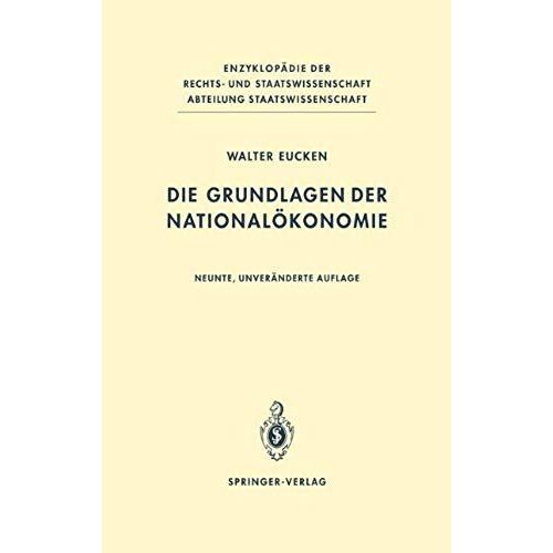 Die Grundlagen Der Nationalökonomie