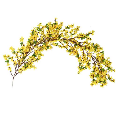 Jasmin D'hiver En Rotin Porte Linteau Décoration Pendentif/Tissu De Soie, Fil De Fer/1m/(40*30*4.120)