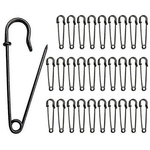Épingles À Nourrice, Épingles À Couverture Robustes 30 Pièces, Épingle À Nourrice Robuste Pour Couvertures Bricolage Jupes Kilts - Noir