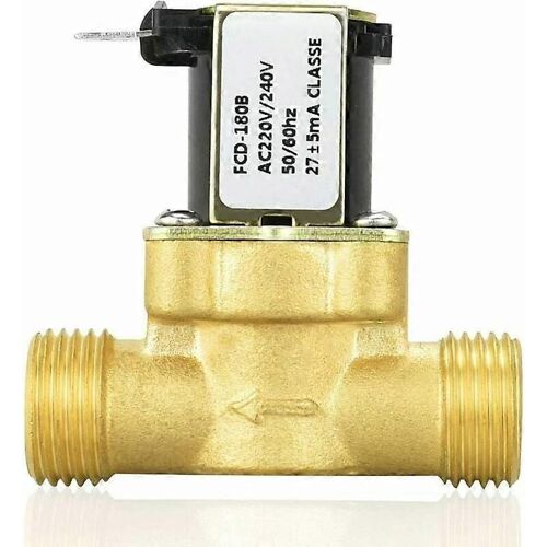Électrovanne électrique Électrovanne magnétique en laiton 220V Électrovanne électrique normalement fermée 1/2 AC 220V pour le contrôle de l'eau
