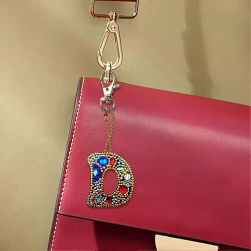 26 Lettre Anglaise Porte-Clés Pendentif Fait À La Main Pack De Matériel De Bricolage