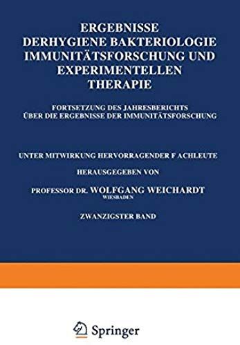 Ergebnisse Der Hygiene Bakteriologie Immunitätsforschung Und Experimentellen Therapie