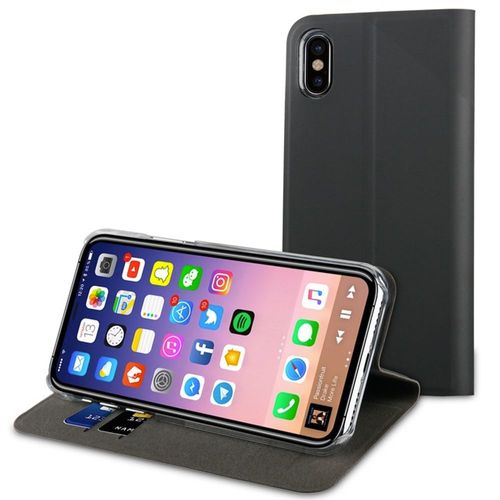 Etui Muvit Folio Noir Rabat Latéral Iphone Xs