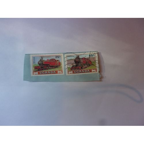 2 Timbres Locomotives Ouganda ( Uganda)