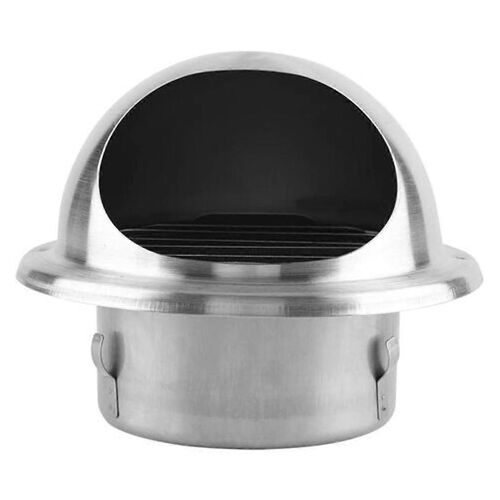 Sortie d'air murale ronde en acier inoxydable de 100 mm avec grille anti-insectes