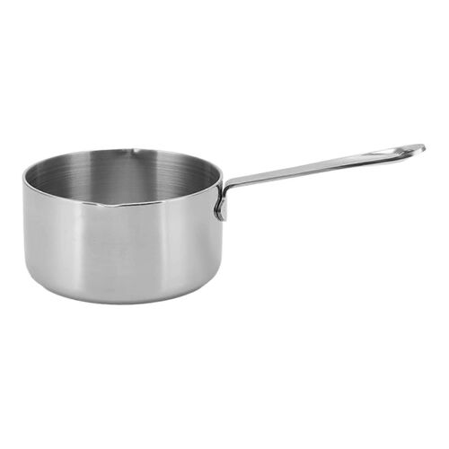 Pot À Lait À Fond Plat Chauffe-Beurre En Acier Inoxydable Avec Trou De Suspension De Bouche À Double Diversion Pour Le Chocolat