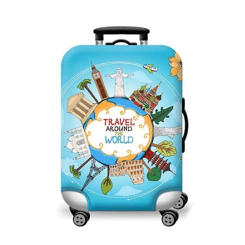 Travel Luggage Cover Spandex Suitcase Protector Washable Baggage Covers (L (For 25-28 Inch Luggage))