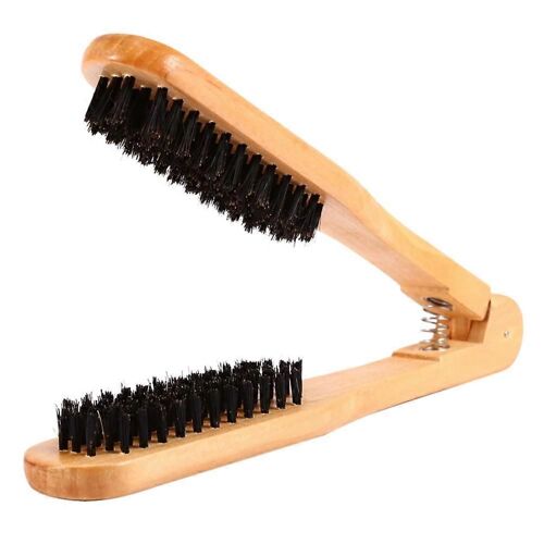 Coiffure Lisseur En Bois Double Face Brosse Lissage Outils De Coiffage Naturel