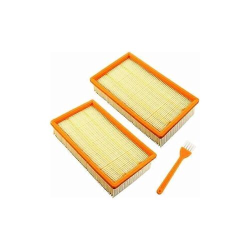 Set de 2 filtres plats plissés pour aspirateur Würth ISS 35, ISS 35-S, ISS 45-M, ISS 55-S - Remplace le filtre à lamelles lavable Kärcher 6.904-367.0