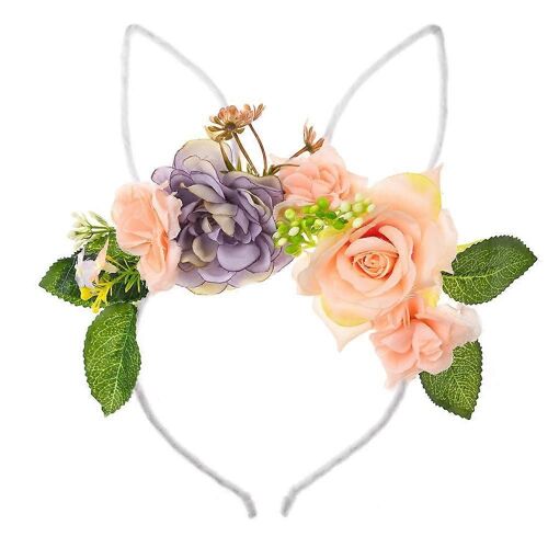 Bandeau D'oreilles De Lapin De Pâques Oreilles De Lapin Bandeau Fleur Pour Enfants 